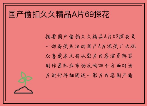 國產(chǎn)偷抇久久精品A片69探花